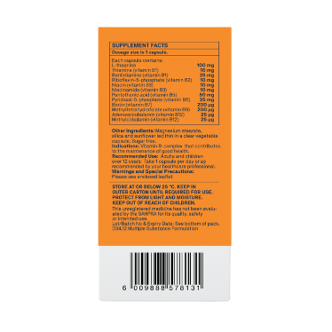 NATROCEUTICS - ACTIVATED VITAMIN B COMPLEX 30cs