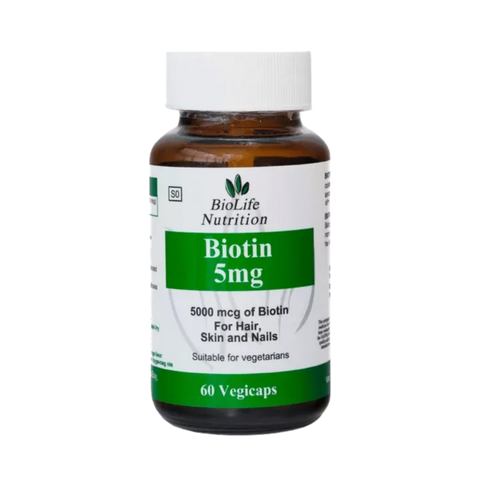 BIOLIFE - BIOTIN 5 MG 60 CAPSULES