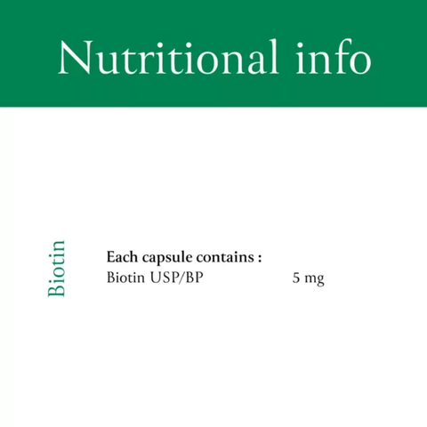 BIOLIFE - BIOTIN 5 MG 60 CAPSULES