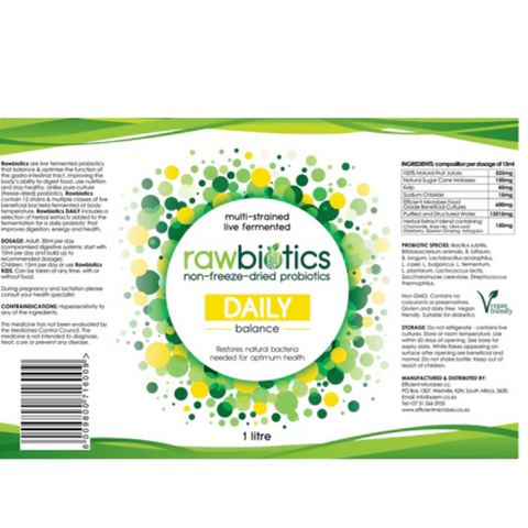 EFFICIENT MICROBES - RAWBIOTICS DAILY BALANCE 1l