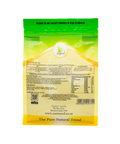 The back of a Nattrend natural supplement pouch, featuring a green-to-yellow gradient top half, a beige information panel in the middle, and a yellow bottom section with the brand name 'The Pure Natural Trend'.