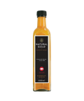 A 500ml glass bottle of Natural Gold Homemade Recipe Honey, filled with golden-yellow honey and featuring a black cap and a black label with white text.