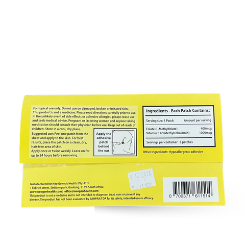 NEOGENESIS - VITAMIN B12 ENERGY PATCHES