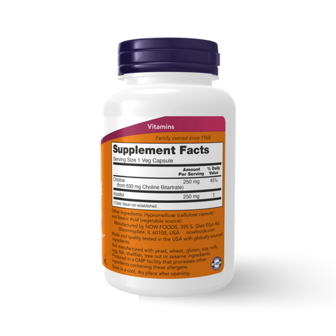 NOW FOODS - CHOLINE INOSITOL 500 mg 100 CAPSULES