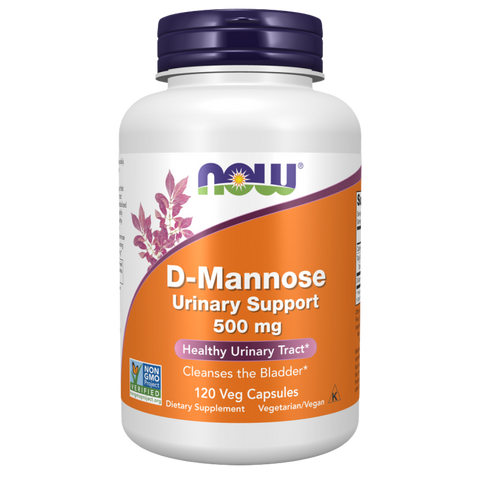 NOW FOODS - D-MANNOSE 500 mg 120 CAPSULES