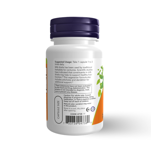 NOW FOODS - DOUBLE STRENGTH MILK THISTLE 300 mg 50 CAPSULES