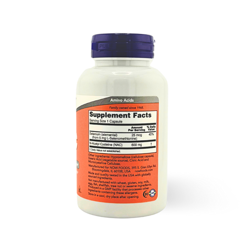 NOW FOODS - NAC 600 mg 100 CAPSULES