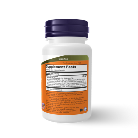 NOW FOODS - PROBIOTIC-10 25 BILLION 50 CAPSULES