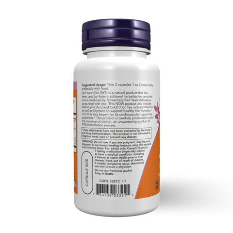 NOW FOODS - RED YEAST RICE WITH CO-Q10 60 CAPSULES