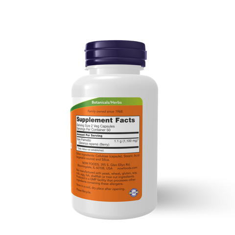 NOW FOODS - SAW PALMETTO BERRIES 550 mg 100 CAPSULES