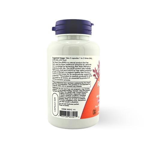 NOW FOODS - RED YEAST RICE 600 mg 60 CAPSULES