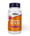 NOW FOODS - VIT D 3 & K2 1000 IU / 45 MCG 120 CAPSULES