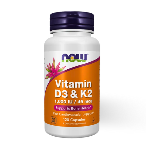 NOW FOODS - VIT D 3 & K2 1000 IU / 45 MCG 120 CAPSULES