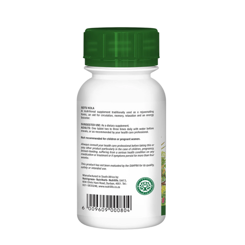 NUTRIHERB - GOTU KOLA 60 TABLETS