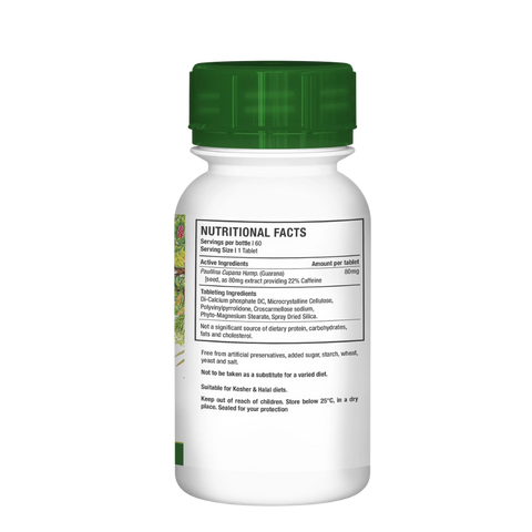 NUTRIHERB - GUARANA 60 TABLETS