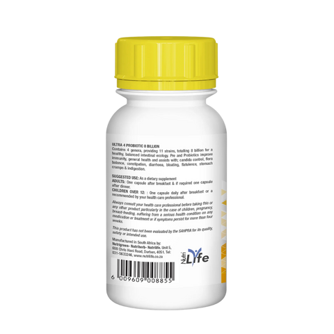 NUTRIGREEN - ULTRA 4 PROBIOTIC 8 BILLION 60 CAPSULES