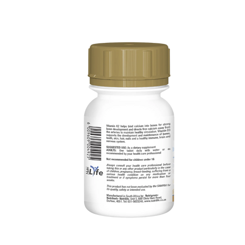 NUTRILIFE - VITAMIN K2 & D3 60 TABLETS