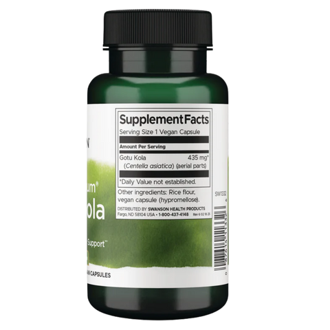 SWANSON GOTU KOLA 435 mg 60 CAPSULES