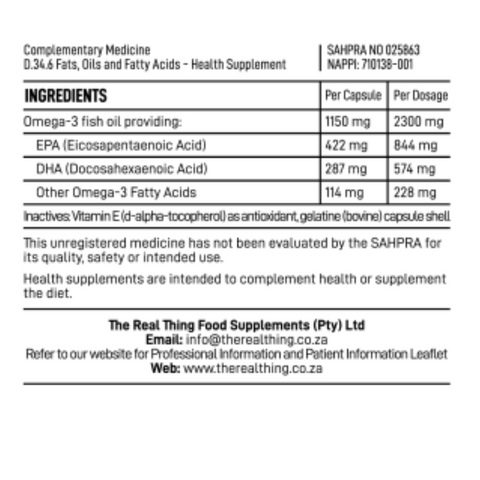 THE REAL THING - MEGA OMEGA SUPREME 60 CAPSULES